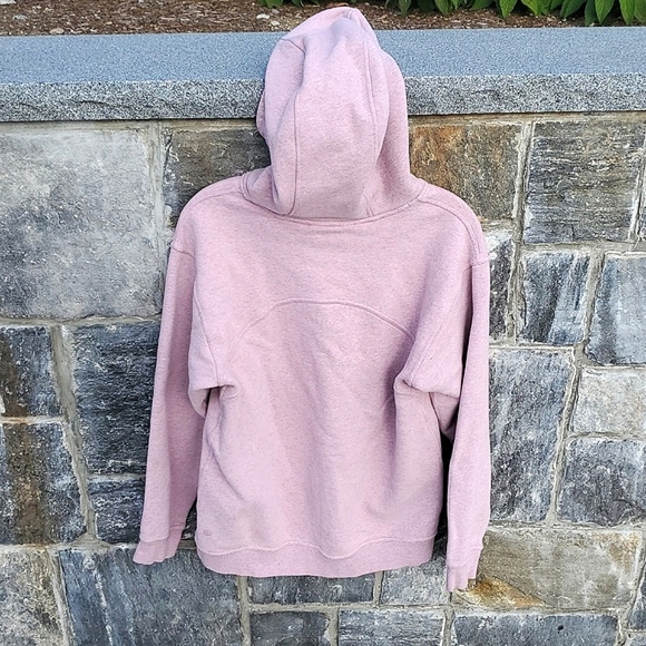 Lululemon W3DVBS All Yours Fleece Hoodie In Heathered Pink Taupe Size 8 - Picture 3 of 14